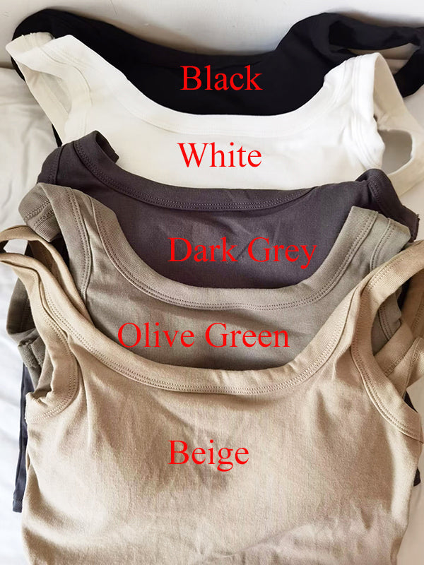 Embroidered Cute N!KE Padded Crop Tank Top 5 Trendy Colors