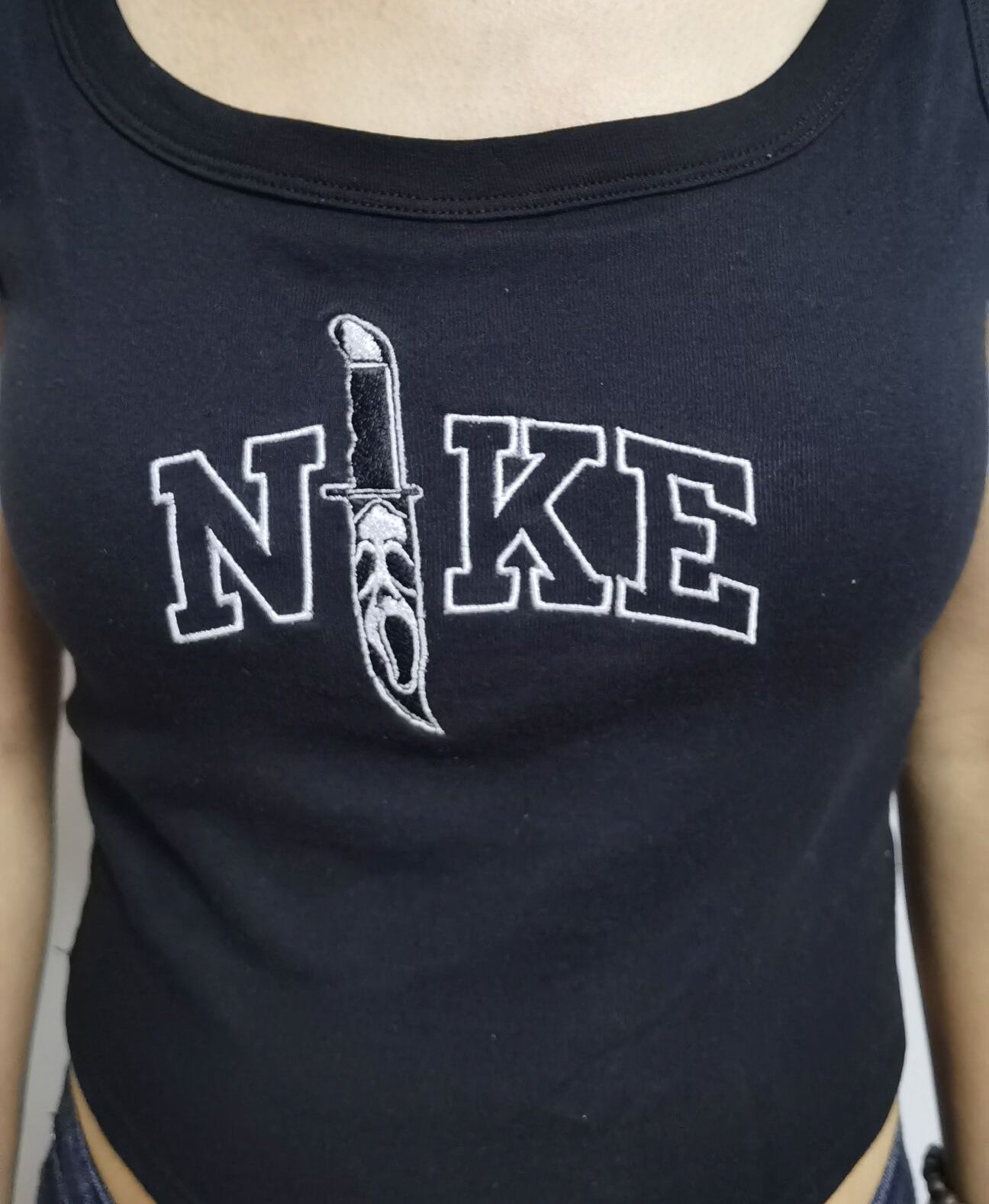 Scream Knife crop top